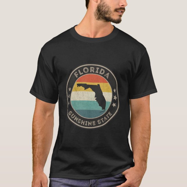 T-shirt État de Sunshine de Floride en détresse (Devant)