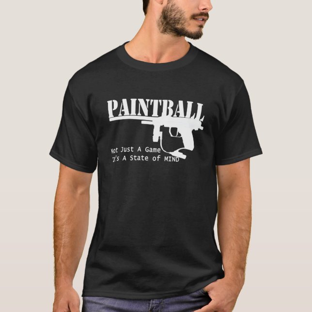 T-shirt État d'esprit du Paintball (Devant)