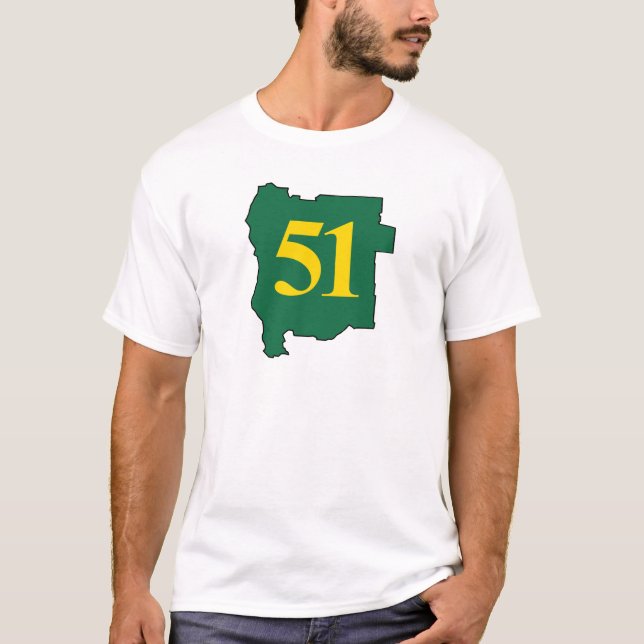 T-shirt État d'état de Jefferson cinquante-et-unième (Devant)