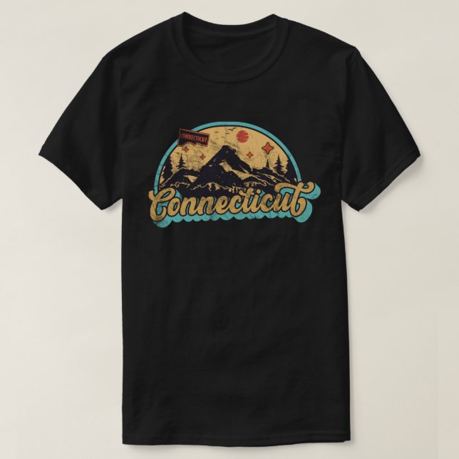 T-shirt État du Connecticut (Design devant)