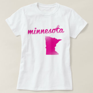 T-shirt État du Minnesota dans le rose