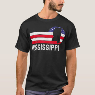 T-shirt État du Mississippi 4 juillet patriotique américai
