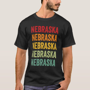 T-shirt État du Nebraska Rainbow