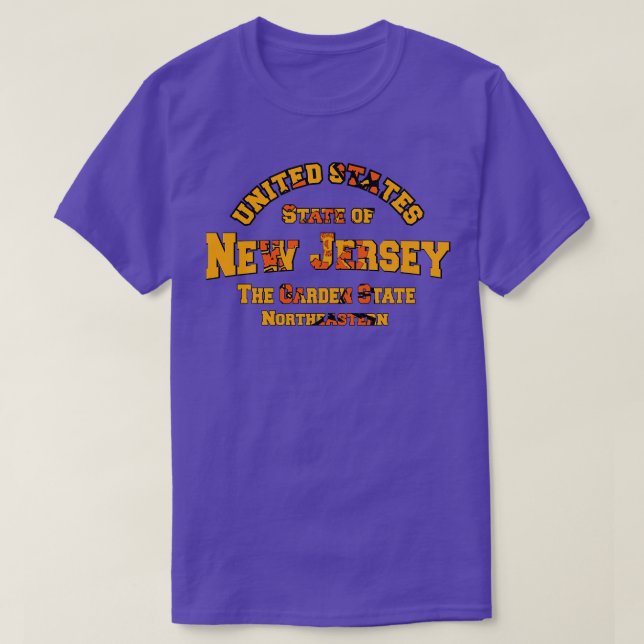 T-shirt État du New Jersey (Design devant)