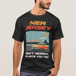 T-shirt État du New Jersey Drôle Vintage Slogan Rétro Sou