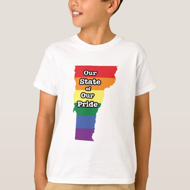 T-shirt État Gay pride| Vermont (Devant)