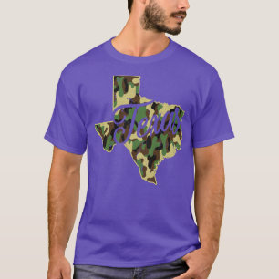 T-shirt État hiérarchique du drapeau du Texas Camo