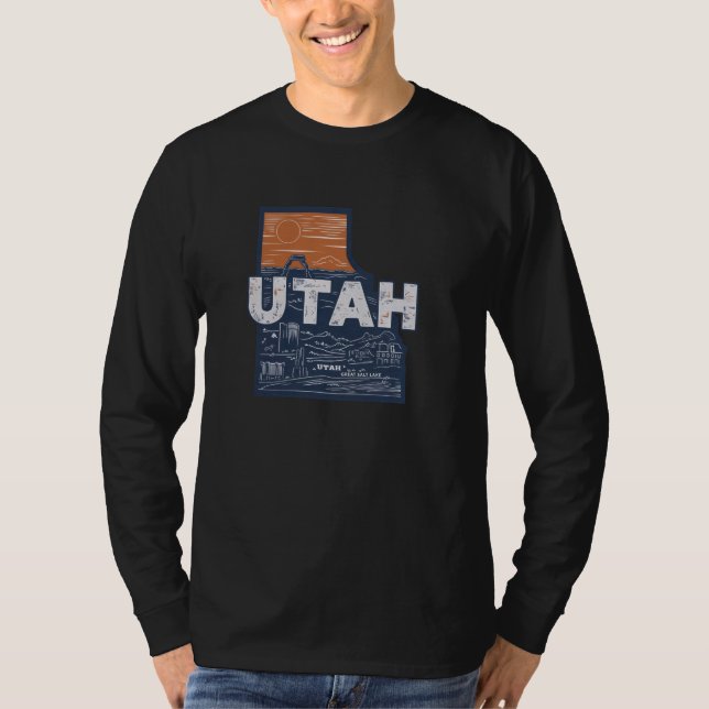 T-shirt Etat Points de repère Pittoresque Utah (Devant)