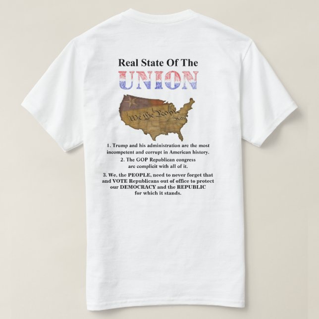 T-shirt État Réel De L'UNION (Design dos)