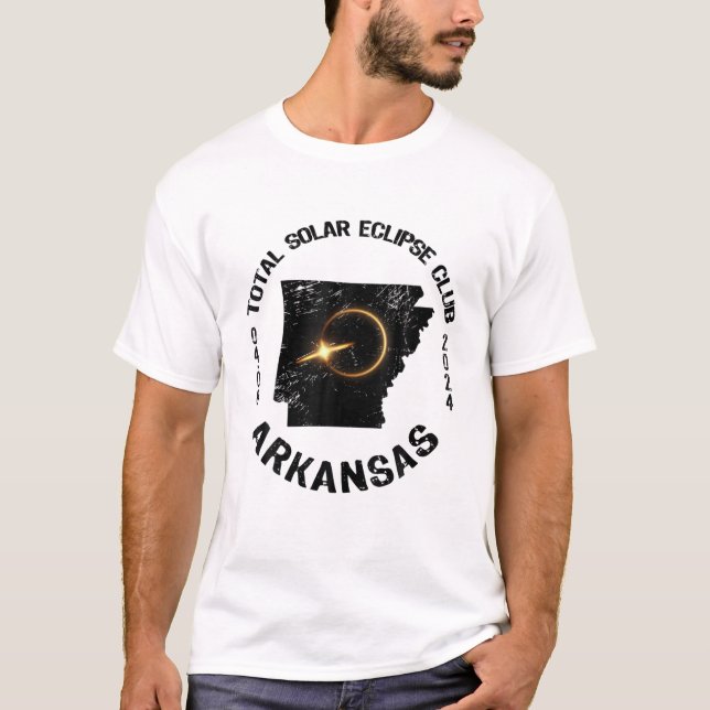 T-shirt État rétro de l'Éclipse solaire totale américaine  (Devant)