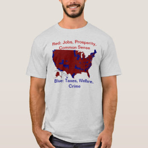 T-shirt État rouge, état bleu