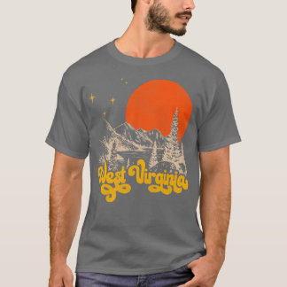 T-shirt État vintage de la Virginie-Occidentale Mid Centur