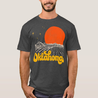 T-shirt Etat vintage de l'Oklahoma Mi-Siècle en détresse