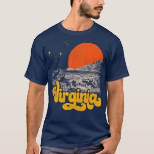 T-shirt Etat vintage de Virginie Mid Century Distressed A
