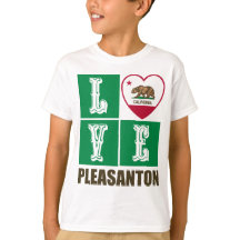 États de Californie Drapeau Coeur Pleasanton