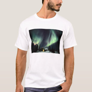T-shirt États-Unis, Alaska, Chena Hot Springs. Aurore boré