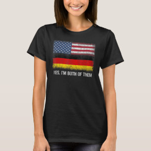 T-shirt États-Unis Allemagne Allemand Américain Drapeau Do