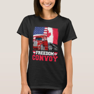 T-shirt États-Unis Amérique Canada Flag Freedom Convoy 202