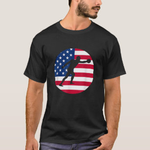 T-shirt Etats-Unis Amérique Drapeau Discus Thailler Discus