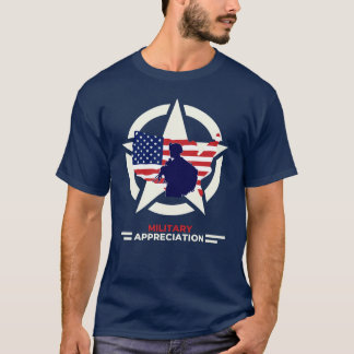 T-shirt Etats-Unis appréciation militaire