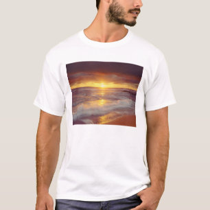 T-shirt États-Unis, Californie, San Diego. Plage de Sunse