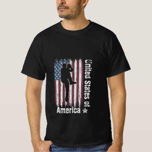 T-shirt États-Unis d'Amérique pour lui noir