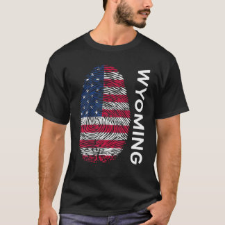 T-shirt États-Unis Drapeau ADN empreinte État Wyoming
