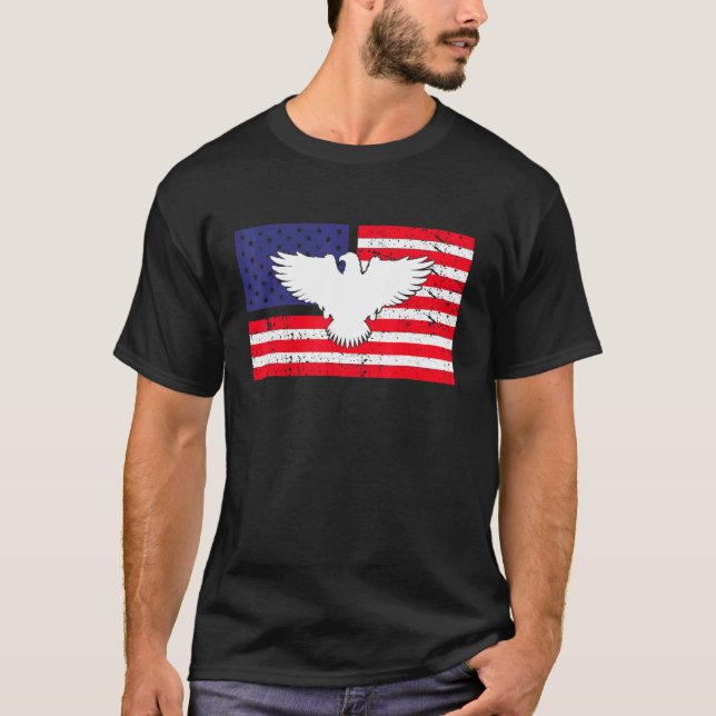 T-shirt États-Unis Drapeau américain Patriotique 4 juillet (Devant)