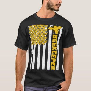 T-shirt États-Unis Drapeau Beekeeper Bees Bees Femmes Homm
