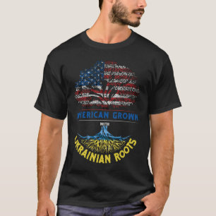 T-shirt Etats-Unis Drapeau des racines ukrainiennes grandi