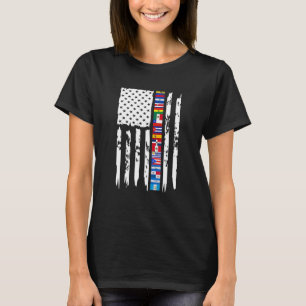 T-shirt États-Unis Drapeau Hispanique Mois du patrimoine L
