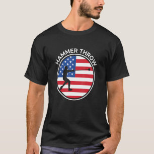 T-shirt États-Unis Drapeau Marteau lance-marteau lance-fla