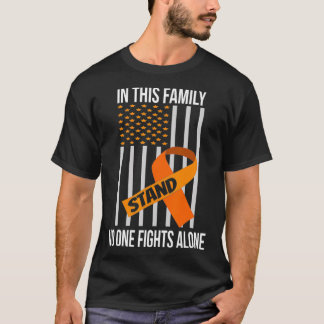 T-shirt États-Unis Drapeau Orange Ribbon Kidney Cancer Sen