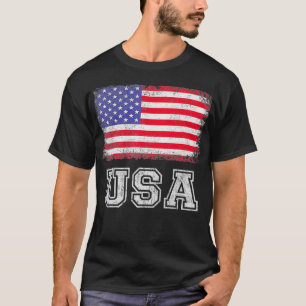 T-shirt États-Unis Drapeau Patriotique 4 juillet Amérique