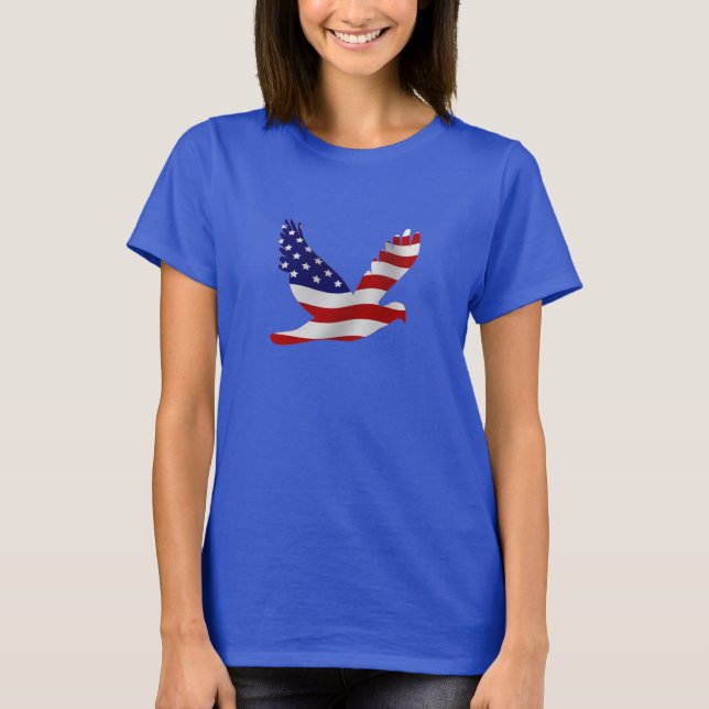 T-shirt États-Unis Drapeau Peace Dove (Devant)