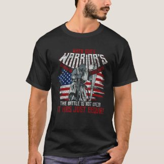 T-shirt États-Unis Drapeau Quand Les Guerriers Des Dieux D