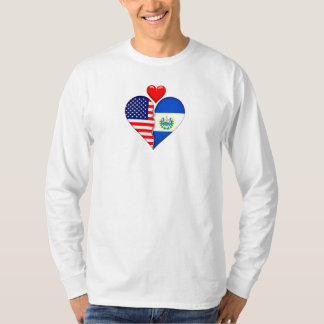 T-shirt États-Unis El Salvador Cœurs drapeaux Patrimoine h