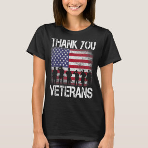 T-shirt États-Unis États-Unis Merci drapeau américain vété