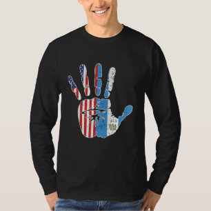 T-shirt États-Unis Guatemala Drapeau à la main Fière Amer