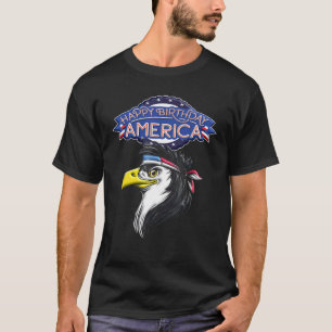 T-shirt Etats-Unis Joyeux Aigle Amérique 4 Juillet Pour Ho