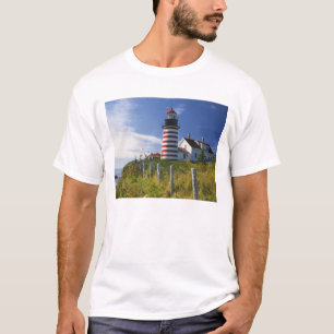 T-shirt États-Unis, Maine, Lubec. Phare de West Quoddy Hea
