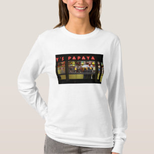 T-shirt États-Unis, New York. Gray's Papaya : fenêtre