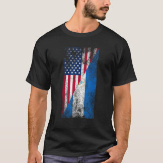 T-shirt États-Unis Nicaragua Drapeaux États-Unis d'Amériqu