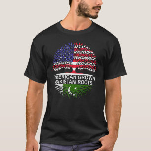 T-shirt États-Unis & Pakistan drapeaux American Gros Pakis