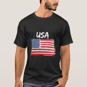 T-shirt États-Unis Patriotique Avec Drapeau Américain Des 