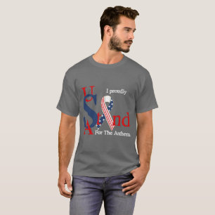 T-shirt États-Unis Se Prêtent Fièrement Pour L'Hymne Dard