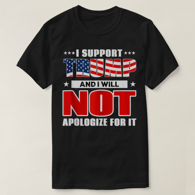 T-shirt États-Unis - soutien au drapeau Trump (Design devant)