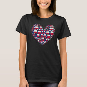 T-shirt États-Unis Texas Drapeau Coeur patriotique texan U