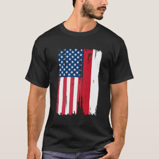 T-shirt États-Unis Yémen - Les racines du drapeau semi-amé