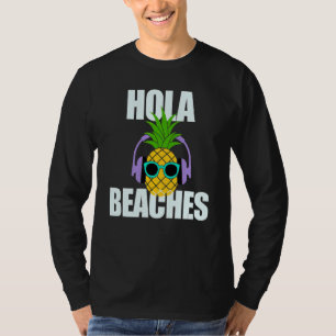 T-shirt Été Ananas Lunettes de soleil Croisière Hola Plage